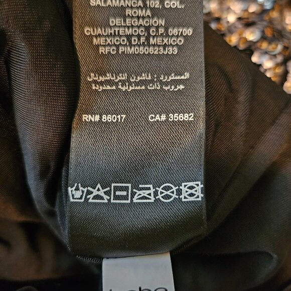 BEBE x NAVEN Bronze, Gunmetal, Gold, Sequin, Deep V-Neck, Romper Size 6 - Picture 8 of 12